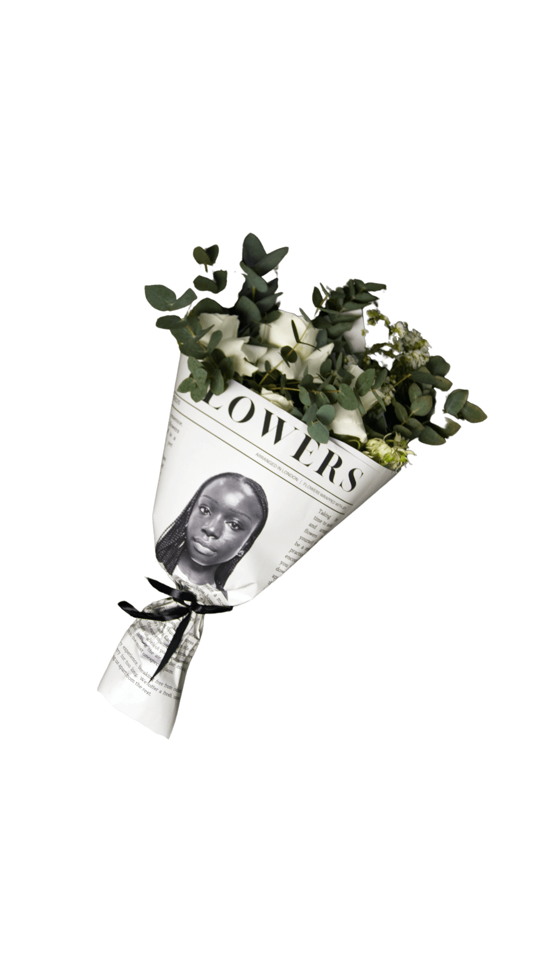 Personalised Newspaper Flowers