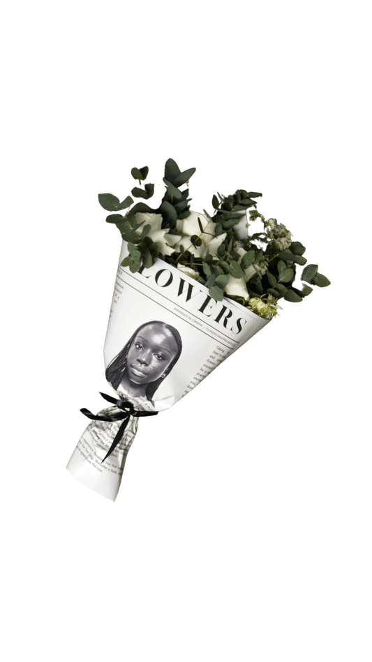 Personalised Newspaper Flowers