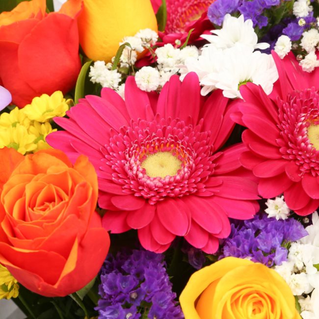 Birthday Balloon & Brilliant Blooms Bouquet