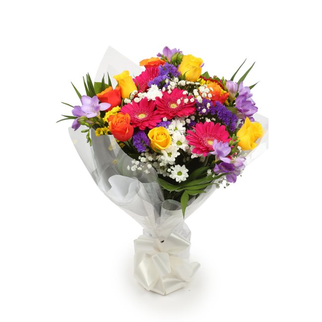 Birthday Balloon & Brilliant Blooms Bouquet