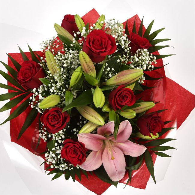 Special Rose and Lily Bouquet